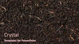  Presentation with tea leaves - Slides enhanced with dried-ostfriesen-tea-leaves-full background and a  colored foreground