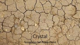  Presentation with soil - Audience pleasing theme consisting of dried out soil background backdrop and a coral colored foreground