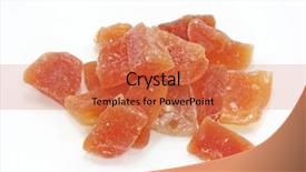  Presentation with papaya - Amazing slides having dried papaya on white background backdrop and a coral colored foreground