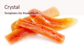  Presentation with papaya - Cool new theme with dried papaya sticks over white backdrop and a lemonade colored foreground