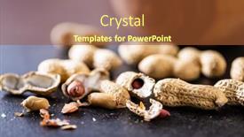  Presentation with peanuts - Presentation having dried-peanuts-tasty-groundnuts background and a red colored foreground