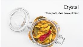  Presentation with peppers - Slides having dried peppers in wire bail background and a white colored foreground