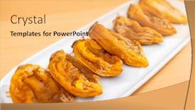  Presentation with plate tectonics earth - Presentation enhanced with dried-persimmon-on-the-plate background and a yellow colored foreground