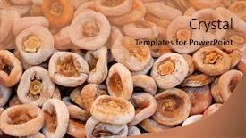  Presentation with fruit water - Slides consisting of dried persimmons in group fruit without water in asia background and a coral colored foreground