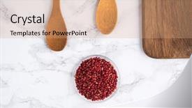  Presentation with marble pink - Audience pleasing presentation theme consisting of dried pink peppercorns backdrop and a coral colored foreground