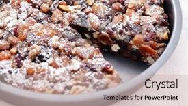  Presentation with christmas food - Cool new presentation design with dried plums - christmas cake panforte - full backdrop and a  colored foreground