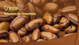  Presentation with eye tiger - Presentation design consisting of dried raw tigers eye beans background and a  colored foreground