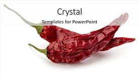  Presentation with chili - Colorful presentation theme enhanced with dried red chili or chilli backdrop and a white colored foreground