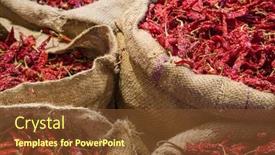  Presentation with market at jaisalmer india - Slides featuring dried-red-chili-peppers background and a tawny brown colored foreground
