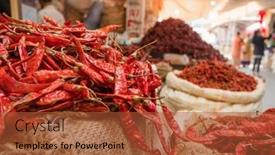  Presentation with peppers - Amazing presentation design having dried-red-chili-peppers backdrop and a red colored foreground