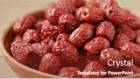  Presentation with china in red on political - Amazing theme having dried red jujube backdrop and a tawny brown colored foreground