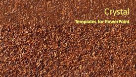  Presentation with tea leaves - PPT layouts with dried-rooibos-bush-tea-red background and a tawny brown colored foreground