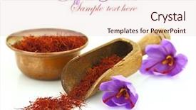  Presentation with food saffron - Slides enhanced with dried saffron spice and saffron background and a lemonade colored foreground