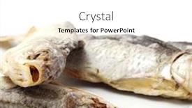  Presentation with salt water fish - Cool new presentation with dried-salt-fish-plate-isolated backdrop and a white colored foreground