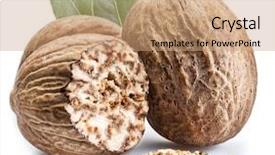  Presentation with fragrant - Audience pleasing theme consisting of dried seeds of fragrant nutmeg backdrop and a coral colored foreground