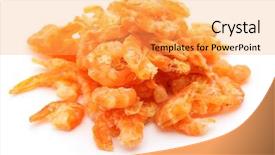  Presentation with shrimp - PPT theme with dried shrimp background and a yellow colored foreground
