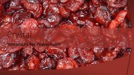  Presentation with shot - Cool new presentation theme with dried-sliced-cranberry-shot backdrop and a red colored foreground