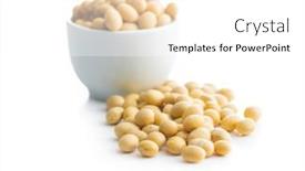  Presentation with soy - Slide deck featuring dried-soy-beans-isolated background and a white colored foreground