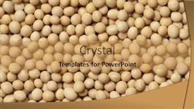  Presentation with soybeans - Presentation theme featuring dried soybeans close up full frame background and a yellow colored foreground