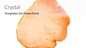  Presentation with spanish - Presentation design enhanced with dried-spanish-ham-lomo-embuchado background and a sky blue colored foreground