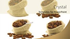  Presentation with star - Beautiful slides featuring dried-star-anise-illicium-verum backdrop and a blonde colored foreground