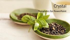  Presentation with varieties of tea - Amazing theme having dried tea backdrop and a lemonade colored foreground