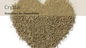  Presentation with thyme - Slide set with dried-thyme-in-heart-shape background and a  colored foreground