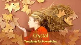  Presentation with fall - Cool new slides with dried tree leaves blowing backdrop and a crimson colored foreground