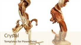  Presentation with tree roots - Slide deck enhanced with dried tree with roots isolated background and a cream colored foreground