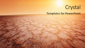  Presentation with sunrise - Audience pleasing PPT layouts consisting of dried-up salt lake chott backdrop and a yellow colored foreground
