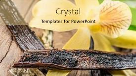  Presentation with vanilla - Amazing presentation design having dried-vanilla-fruits-and-vanilla backdrop and a blonde colored foreground