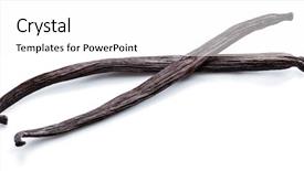  Presentation with vanilla - Amazing PPT theme having dried vanilla fruits isolated backdrop and a white colored foreground