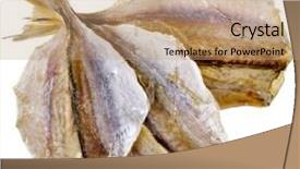  Presentation with stripe - Slides enhanced with dried yellow stripe trevally fish background and a  colored foreground