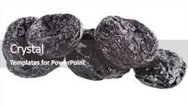  Presentation with dried vine fruit - Presentation theme featuring dries plums or prunes fruit background and a  colored foreground