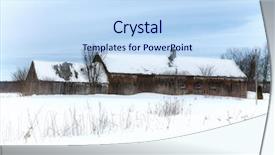  Presentation with barn - Theme featuring drifting - old wooden barn in quebec background and a sky blue colored foreground