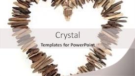  Presentation with love heart - Beautiful theme featuring driftwood love heart with small backdrop and a light gray colored foreground