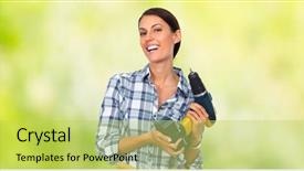  Presentation with renovation - Amazing presentation design having drill house renovation green backdrop and a yellow colored foreground