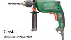  Presentation with drill ship - Cool new PPT layouts with drill isolated on white background backdrop and a white colored foreground