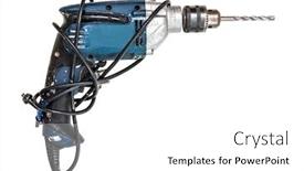  Presentation with drill - PPT layouts with drill isolated on white background background and a white colored foreground