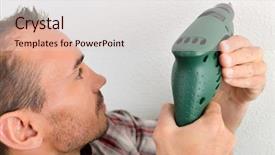  Presentation with drilling - Amazing theme having drilling into the wall backdrop and a lemonade colored foreground