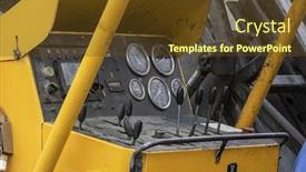  Presentation with drilling - Beautiful presentation featuring drilling-machinery-equipment backdrop and a tawny brown colored foreground