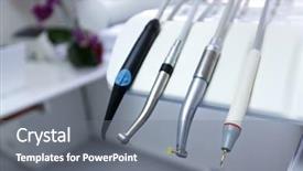  Presentation with dental instrument - Presentation theme enhanced with close up of instrument background and a gray colored foreground
