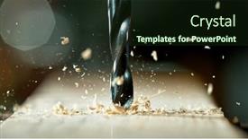  Presentation with drilling - Presentation theme with drilling-wooden-plank-close-up background and a tawny brown colored foreground