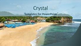  Presentation with indonesia - Cool new presentation design with drini beach on java indonesia backdrop and a light blue colored foreground