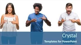  Presentation with drinking glass - Presentation design consisting of drink - collage people drinking glass background and a ocean colored foreground