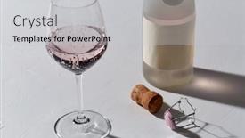  Presentation with alcohol white - PPT theme consisting of drink-alcohol-and-glassware-concept background and a light gray colored foreground