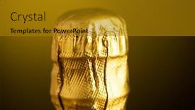  Presentation with packaging - Beautiful slide deck featuring bottleneck - drink alcohol packaging and holidays backdrop and a gold colored foreground