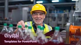  Presentation with production planning - Cool new theme with drink bottles at drinks production backdrop and a wine colored foreground