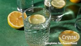  Presentation with detox - Beautiful theme featuring drink-detox-and-diet-concept backdrop and a ocean colored foreground