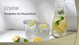  Presentation with fruit drink - PPT layouts enhanced with drink-detox-and-diet-concept background and a sky blue colored foreground